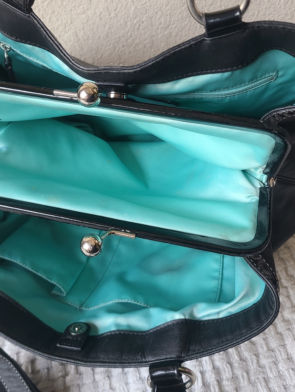 Coach Classic Black Leather Handbag - Picture 14 of 14
